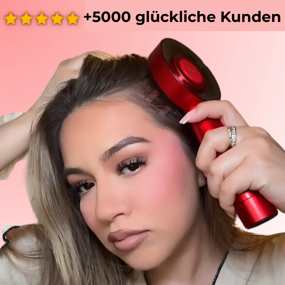 Anwendung der HairVital Massagebürste – entspannende Kopfhautmassage für mehr Haarwachstum