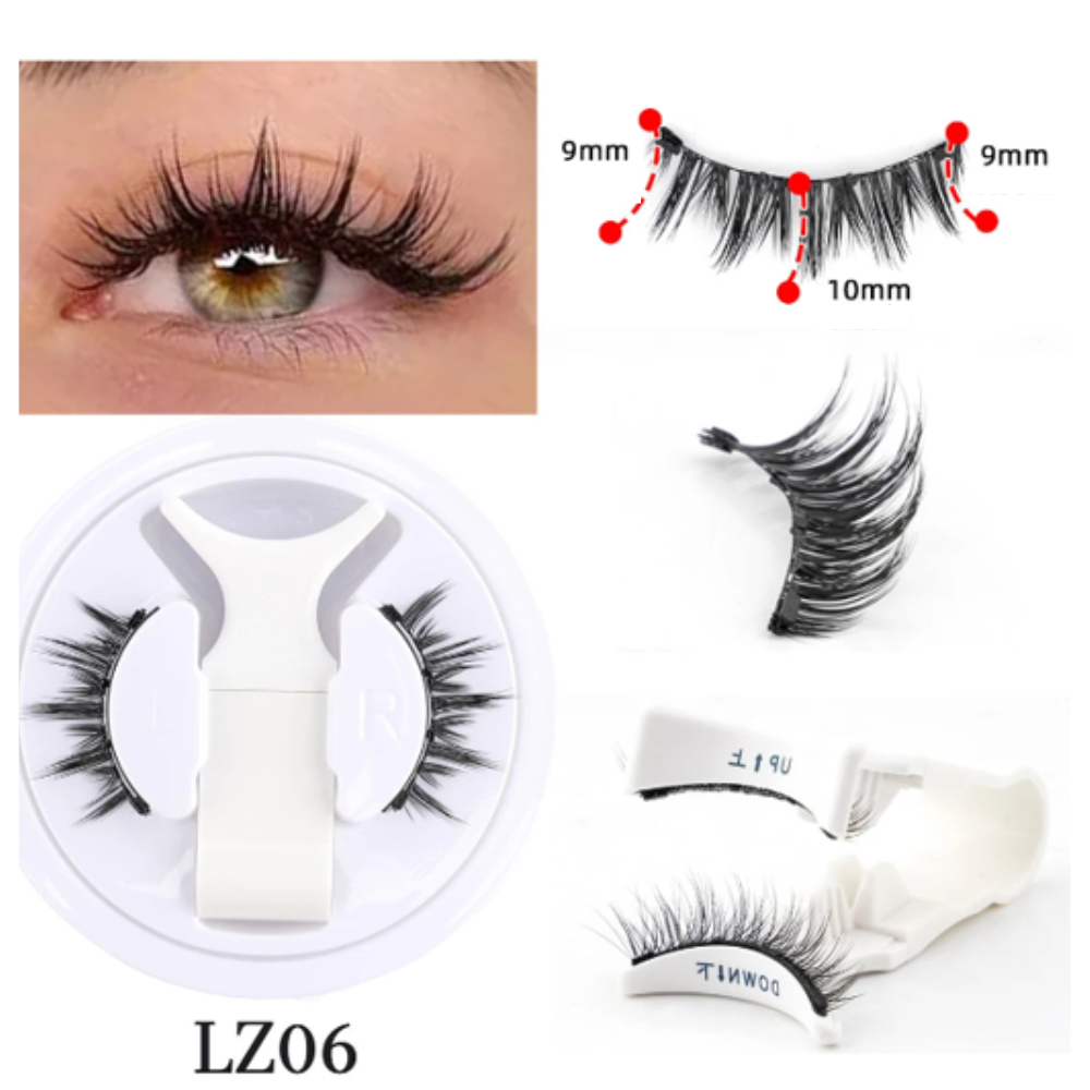 Magnetische Wimpern LZ06 – dramatischer Effekt, handgefertigt und wiederverwendbar