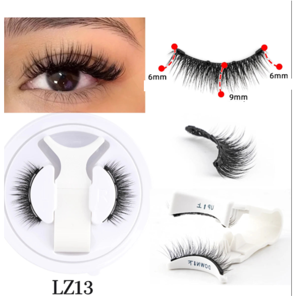 Handgefertigte magnetische Wimpern LZ13 – eleganter Look, wiederverwendbar