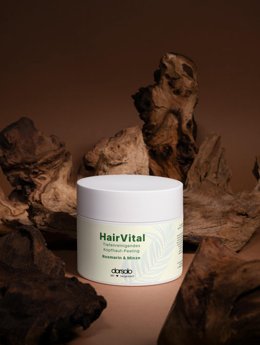HairVital | Tiefenreinigendes Kopfhaut-Peeling | Rosmarin & Minze