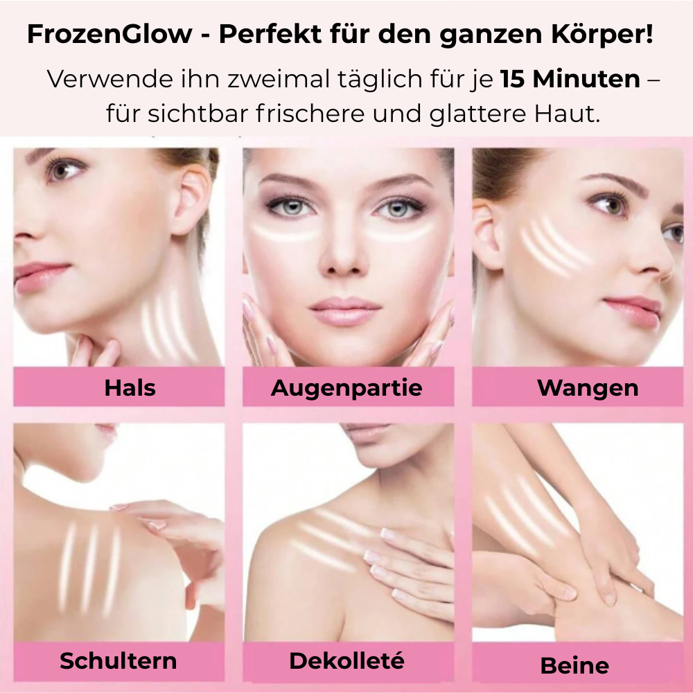 FrozenGlow Set | Kühlende Gesichtsmaske & Rosenquarz-Roller