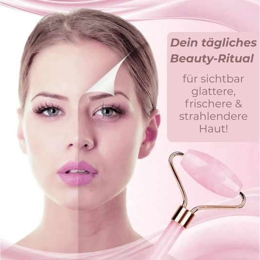 FrozenGlow Set | Kühlende Gesichtsmaske & Rosenquarz-Roller