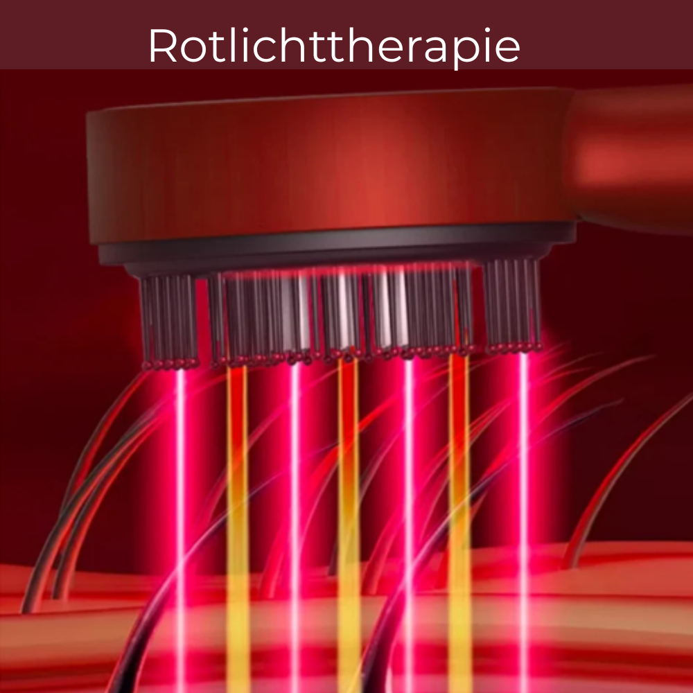 HairVital Massagebürste mit Rotlicht-Therapie – stimuliert Haarwurzeln & stärkt die Kopfhaut