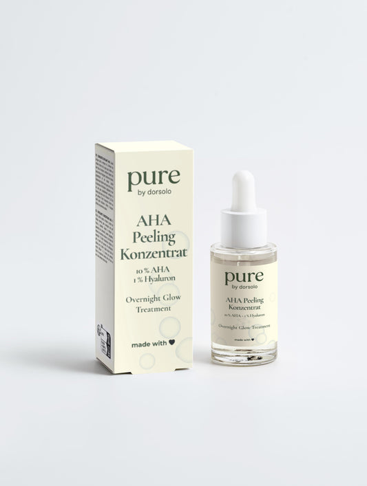 AHA Peeling Konzentrat | Sanftes Overnight-Peeling für strahlende Haut | pure by dorsolo
