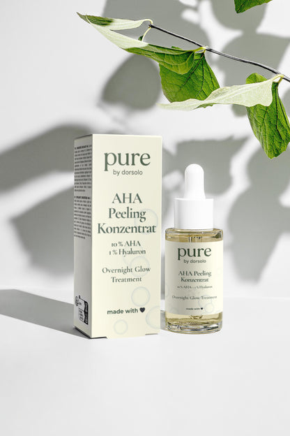 AHA Peeling Konzentrat | Sanftes Overnight-Peeling für strahlende Haut | pure by dorsolo