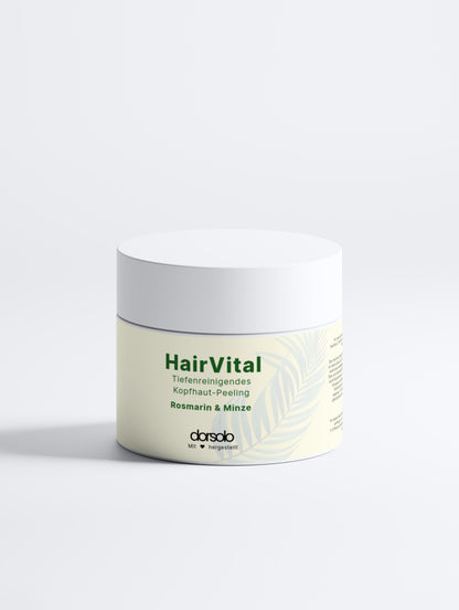 HairVital | Tiefenreinigendes Kopfhaut-Peeling | Rosmarin & Minze